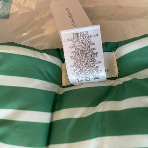 NWT Anthropologie Scarf Green Stripe - Picture 5 of 5